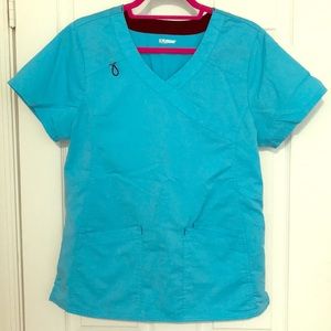 Turquoise Scrubstar Size Medium Scrub Top